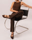 Ballerina Grip Sock - Espresso Brown