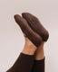 Ballerina Grip Sock - Espresso Brown